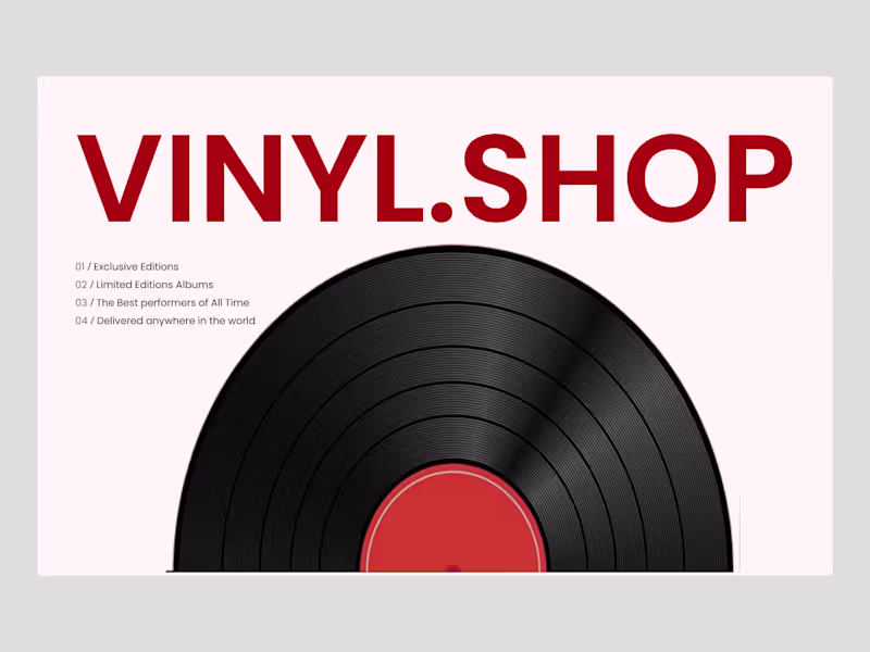 Cover image for Vinyl store website