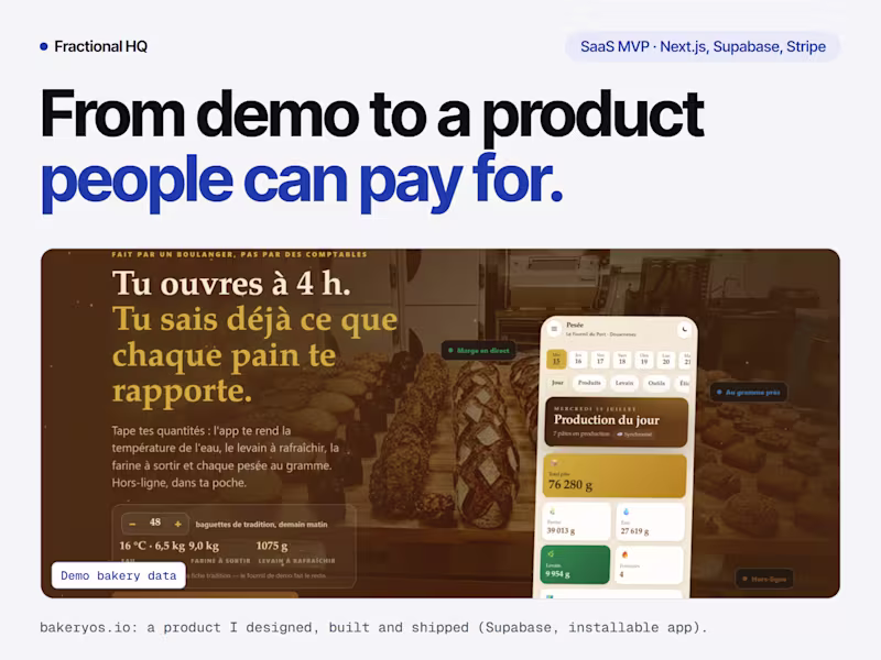 Cover image for SaaS MVP build — Next.js, Supabase & live Stripe billing