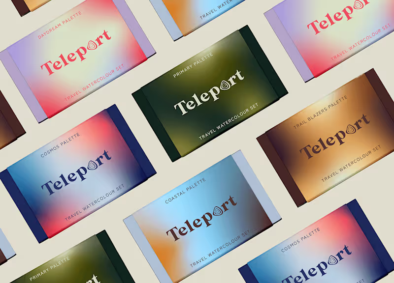 Cover image for TELEPORT | TRAVEL WATERCOLOUR SET | BRAND IDENTITY