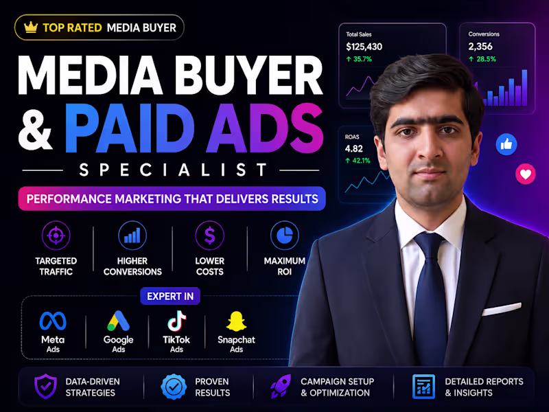 Cover image for Media Buyer & Paid Ads Specialist | Performance Marketing