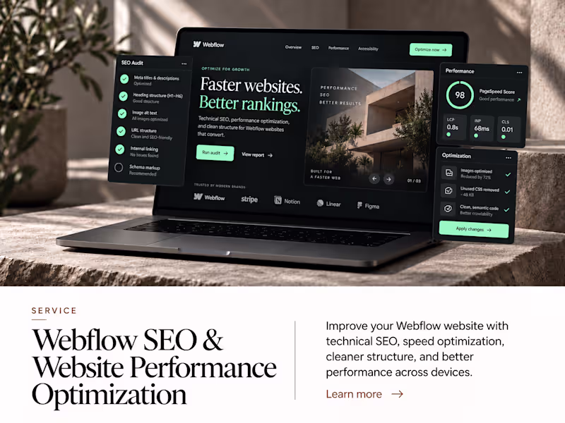 Cover image for Webflow SEO & Website Performance Optimization
