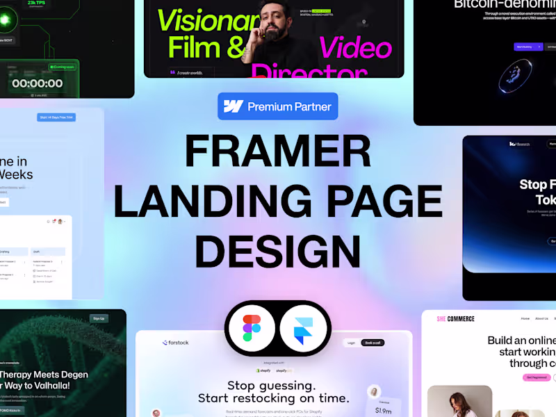 Cover image for Framer Landing Page Design and Development in 7 Days