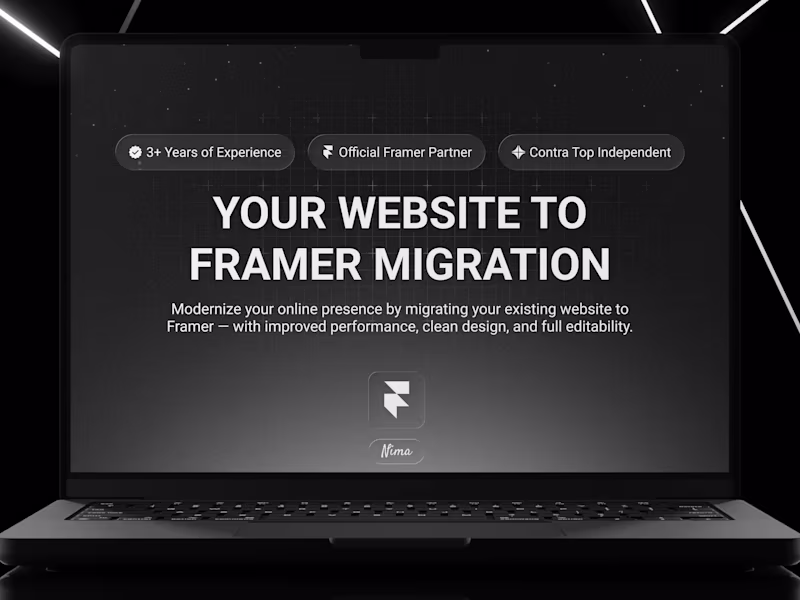 Cover image for Your Website To Framer Migration • Website Development