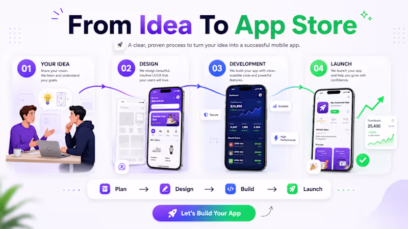 Cover image for I will build your custom mobile app using Flutter or React Nativ