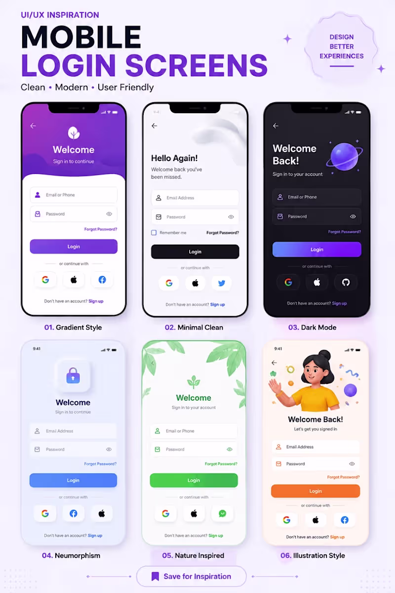 Cover image for premium, dark-themed login interface designed