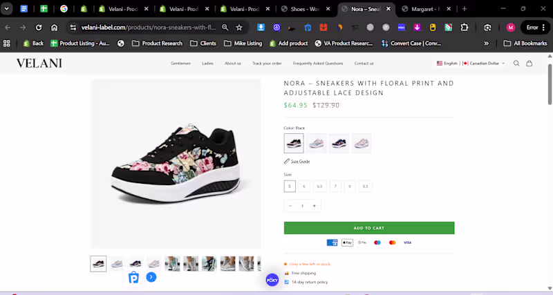 Cover image for  Shopify Shoes Product Listing