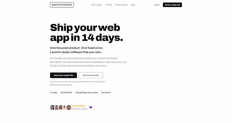 Cover image for Bootstrapped is a small product