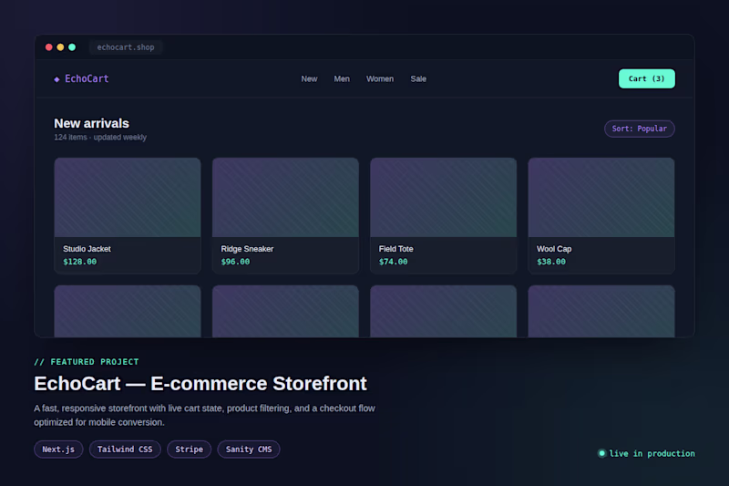 Cover image for Echo Cart Dashboard 