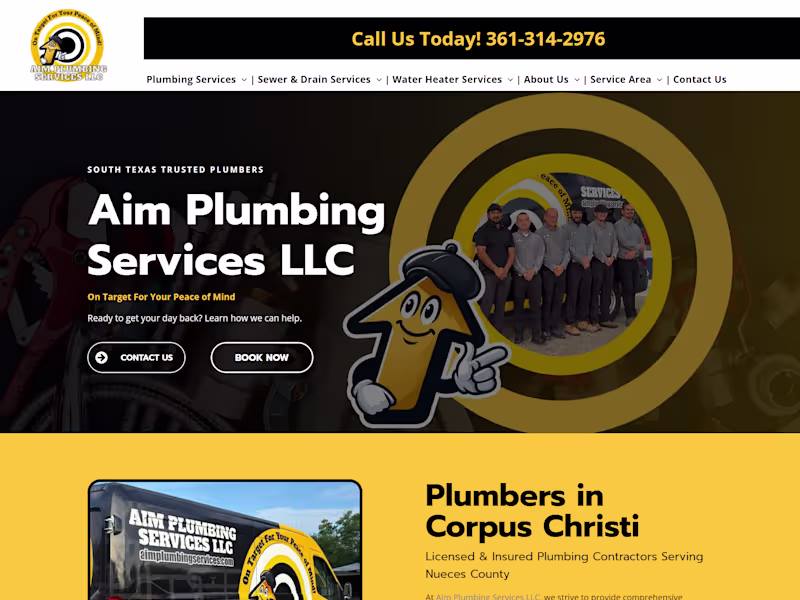 Cover image for A.I.M. Plumbing Services Website Migration & SEO Expansion