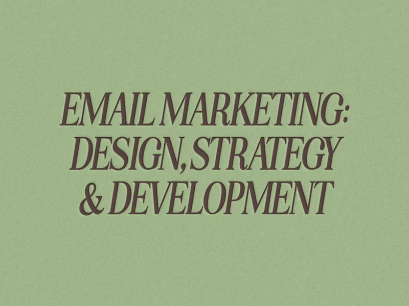 Cover image for Email Marketing: Design, Strategy & Management
