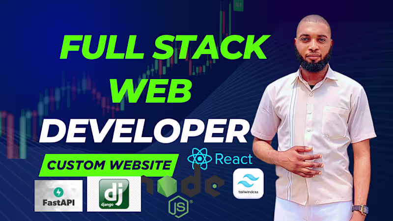 Cover image for Full Stack Web Developer | React, Next.js, Django & FastAPI