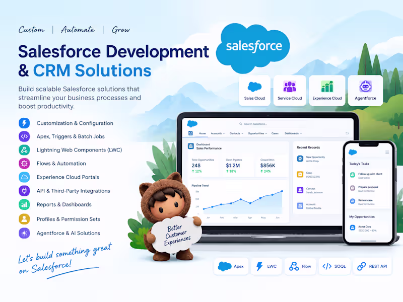 Cover image for Salesforce Development: Apex, LWC, Flows & Portals