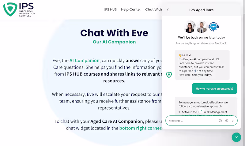 Cover image for Intercom AI Chatbot "Eve"