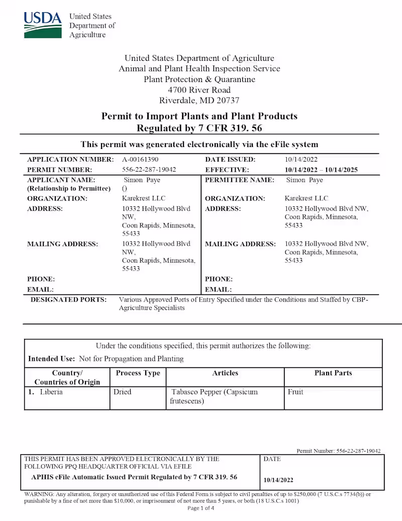 Cover image for USDA Import Permit & Compliance