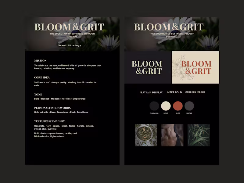 Cover image for Bloom & Grit is a conceptual brand that redefines resilience...