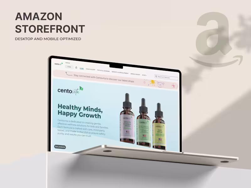 Cover image for AMAZON STOREFRONT DESIGN | Supplement Brand