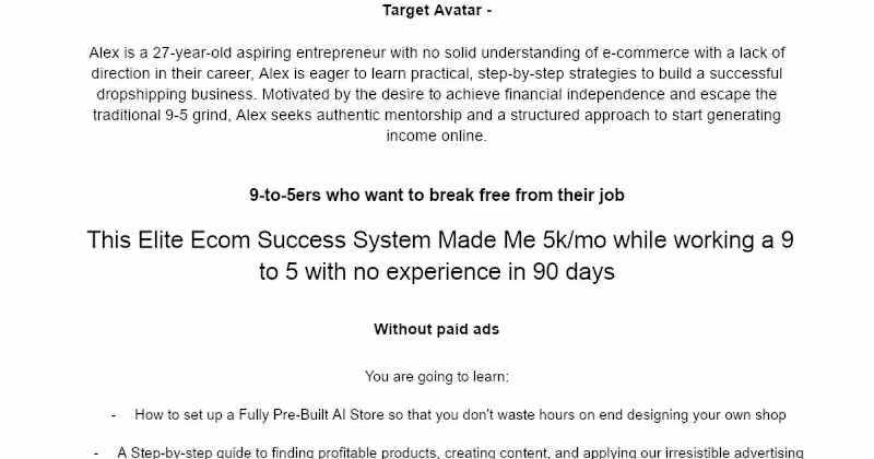 Cover image for Sample Sales/Landing Page Full Mock-up