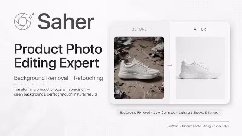 Cover image for I will do background removal and product photo retouching.
