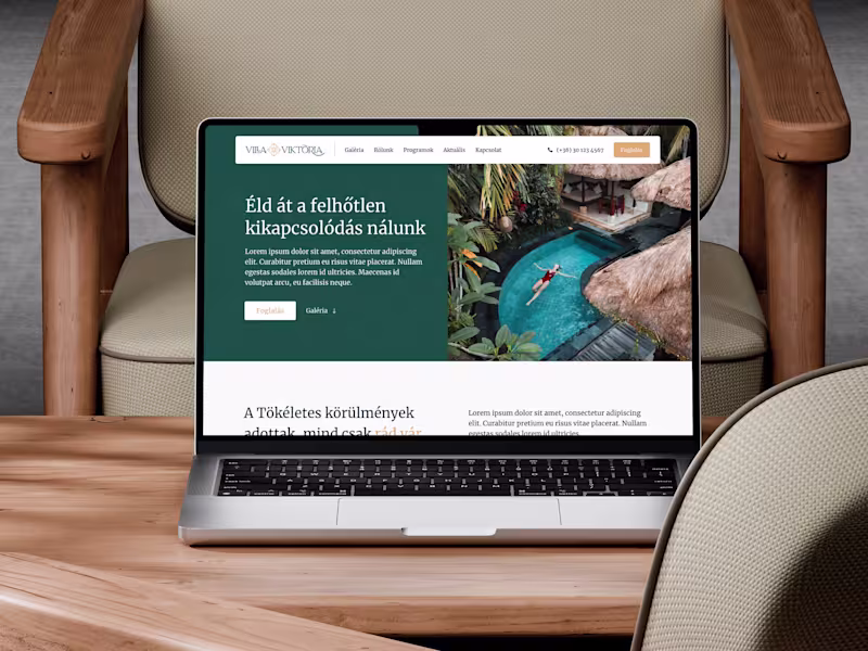 Cover image for Villa Viktória Boutique Website Design