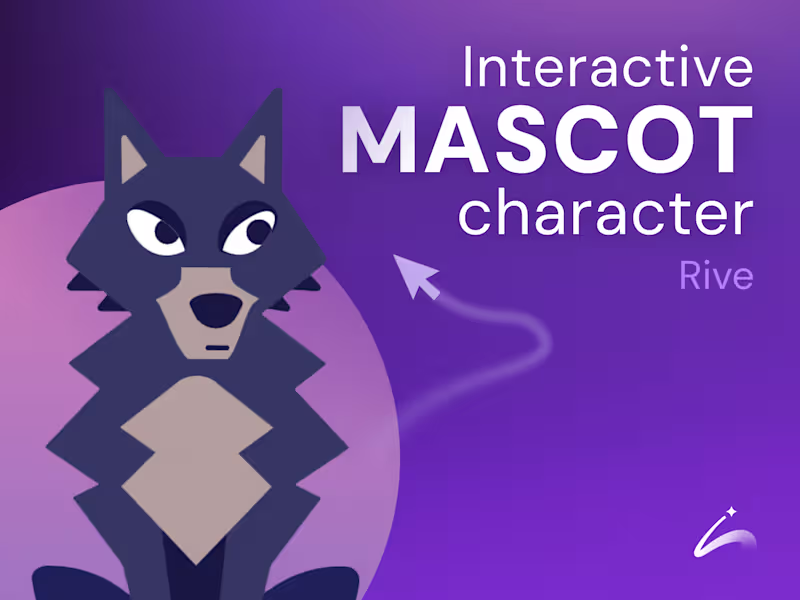 Cover image for Interactive mascot character - Rive 