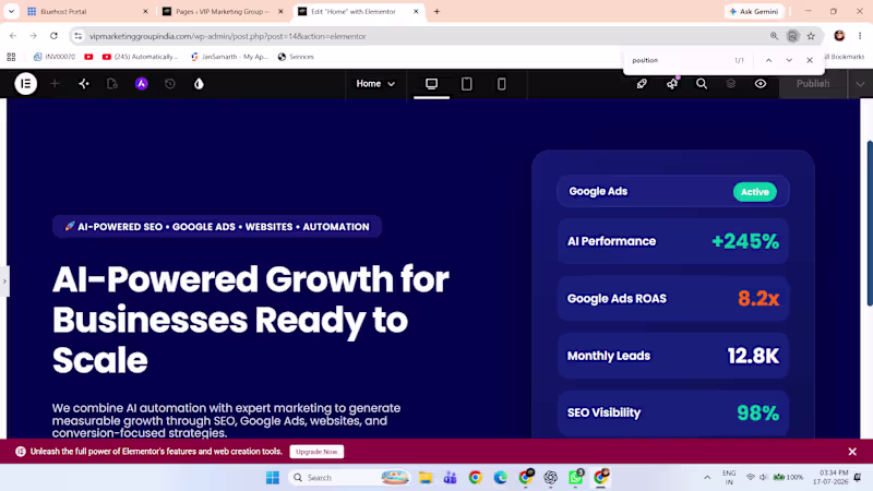 Cover image for Designed a WordPress website