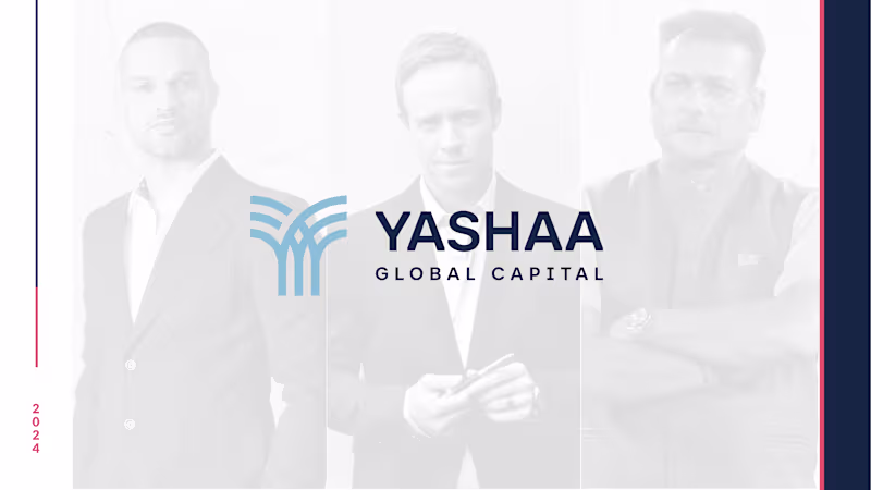 Cover image for Yashaa Sports Development Fund Investor Deck Design