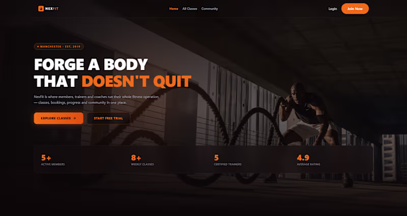 Cover image for NexFit is a full-stack fitness
