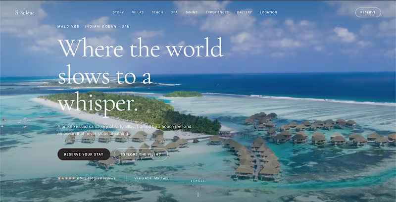 Cover image for I will create a premium luxury hotel & resort website