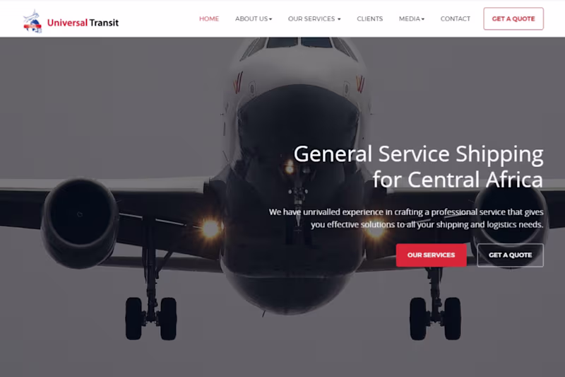 Cover image for Universal Transit Sarl Website Content