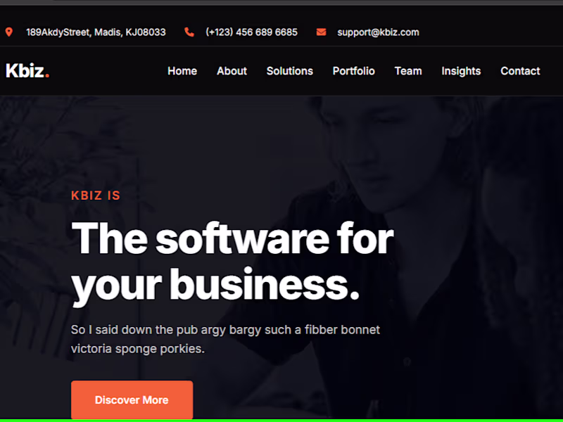 Cover image for KBiz – Business Consulting Website
I