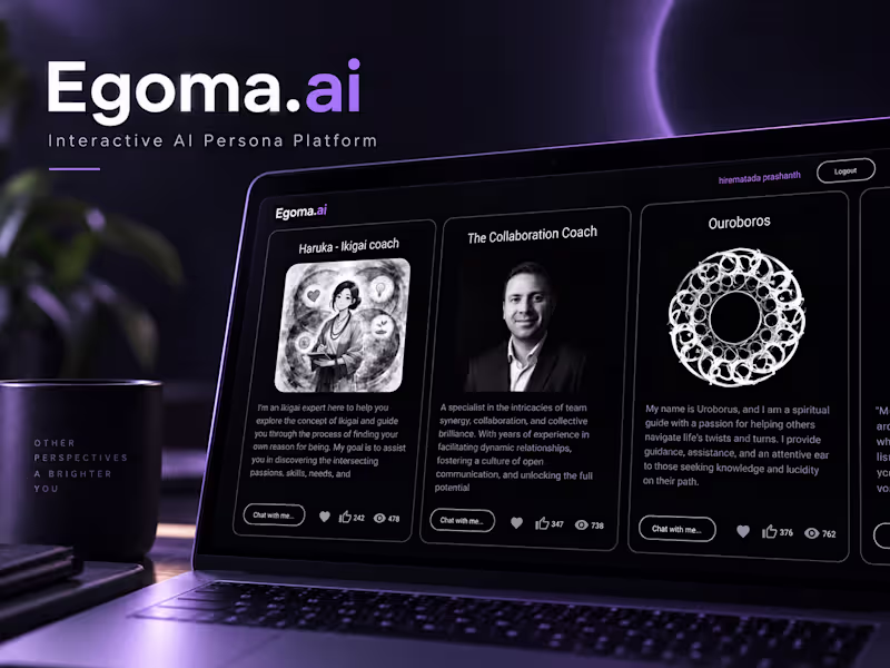 Cover image for Egoma.ai (http://Egoma.ai) — Interactive AI Persona Platform