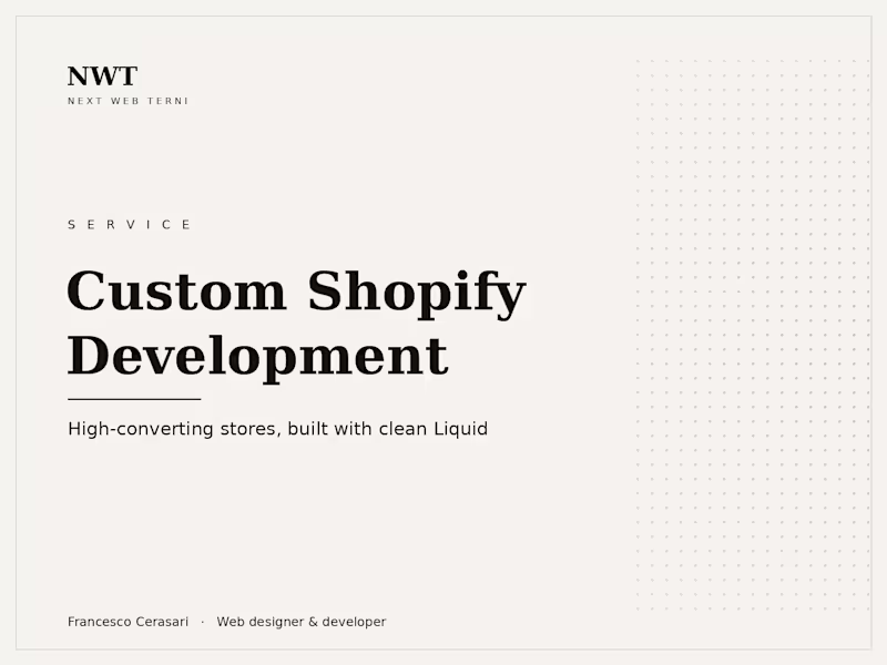Cover image for Custom Shopify Development