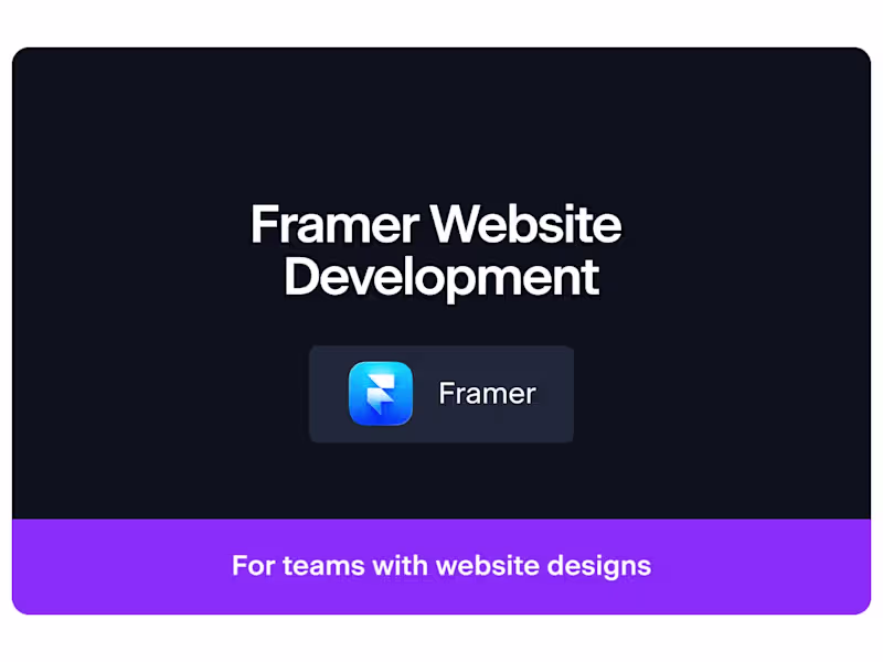 Cover image for Framer Website Development