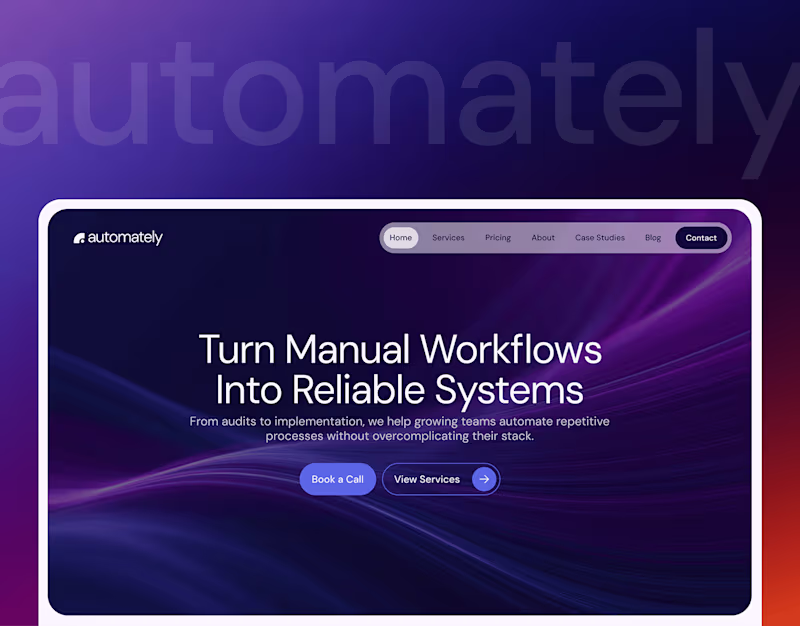Cover image for Automately — AI Automation Agency Webflow Template