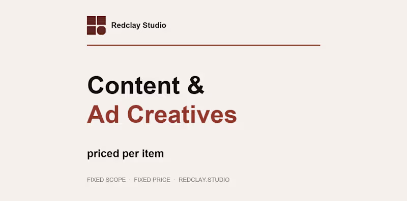 Cover image for Content & Ad Creatives