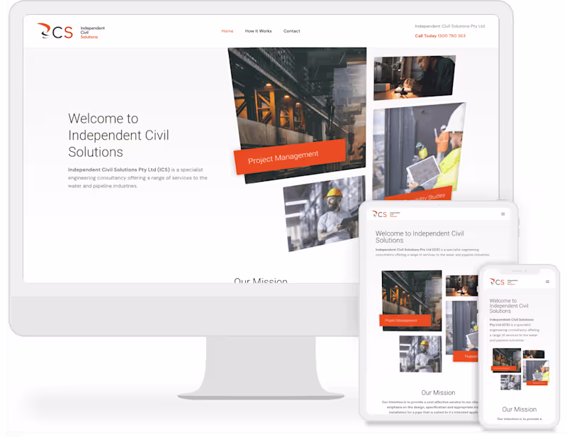 Cover image for Independent Civil Solutions website redesign