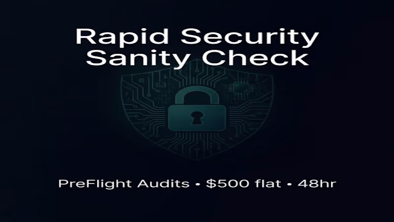 Cover image for Rapid Security Sanity Check