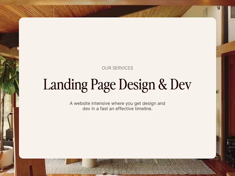 Cover image for Landing Page Design & Development