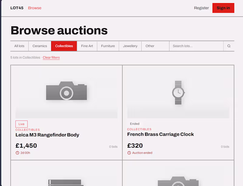 Cover image for Built a full-stack online auction