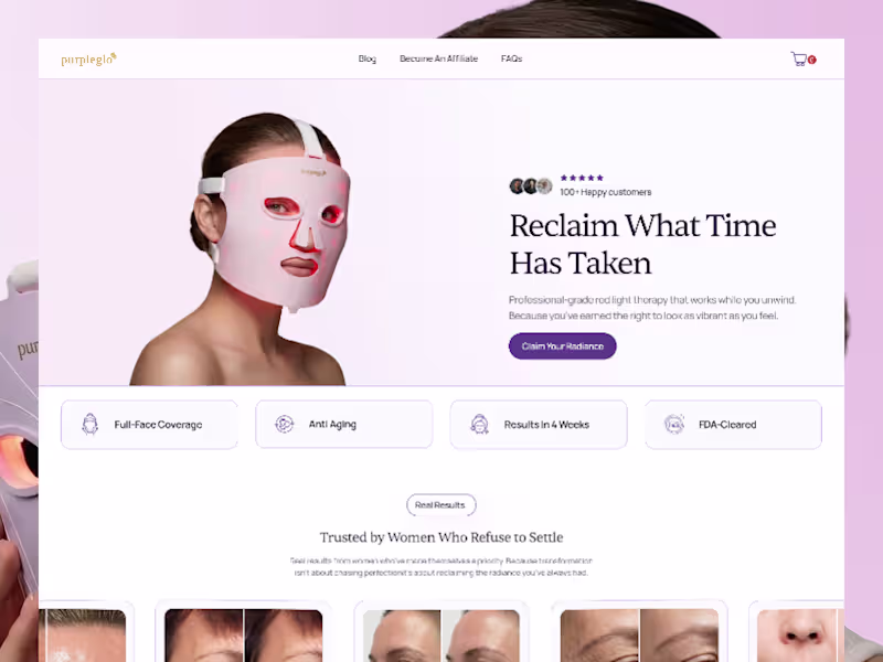 Cover image for Purpleglo- medical-grade red light therapy