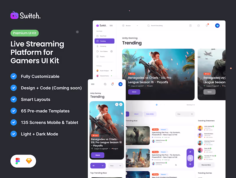 Cover image for Switch Live streaming UI