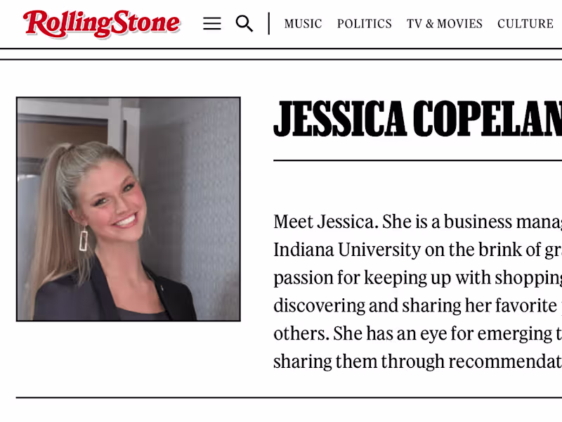 Cover image for Rolling Stone Writer Portfolio