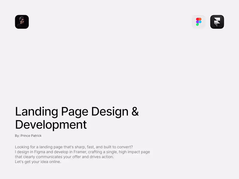 Cover image for Landing Page Design & Development