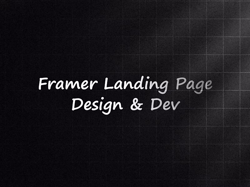 Cover image for Framer Landing Page (Design & Development)