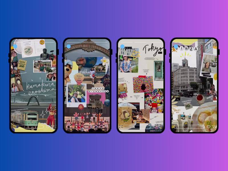 Cover image for Scrapbook-style Travel Content for Social