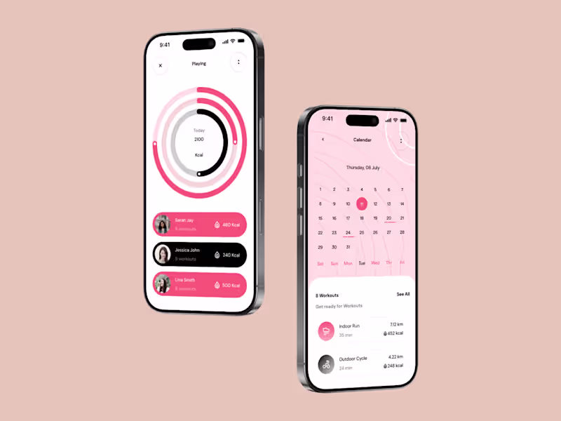 Cover image for UI/UX Design for Social Fitness & Workout Analytics Mobile App