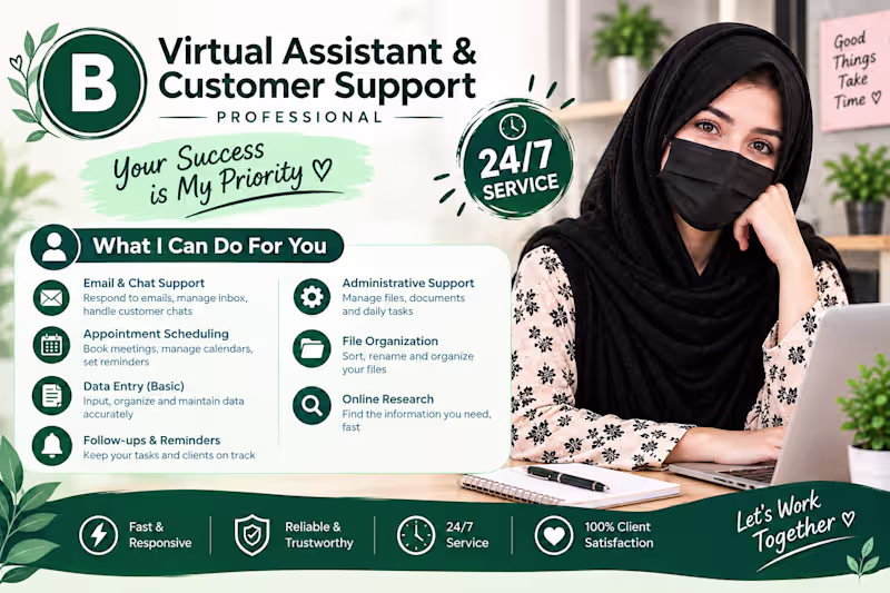 Cover image for Customer support & Virtual Assistant 