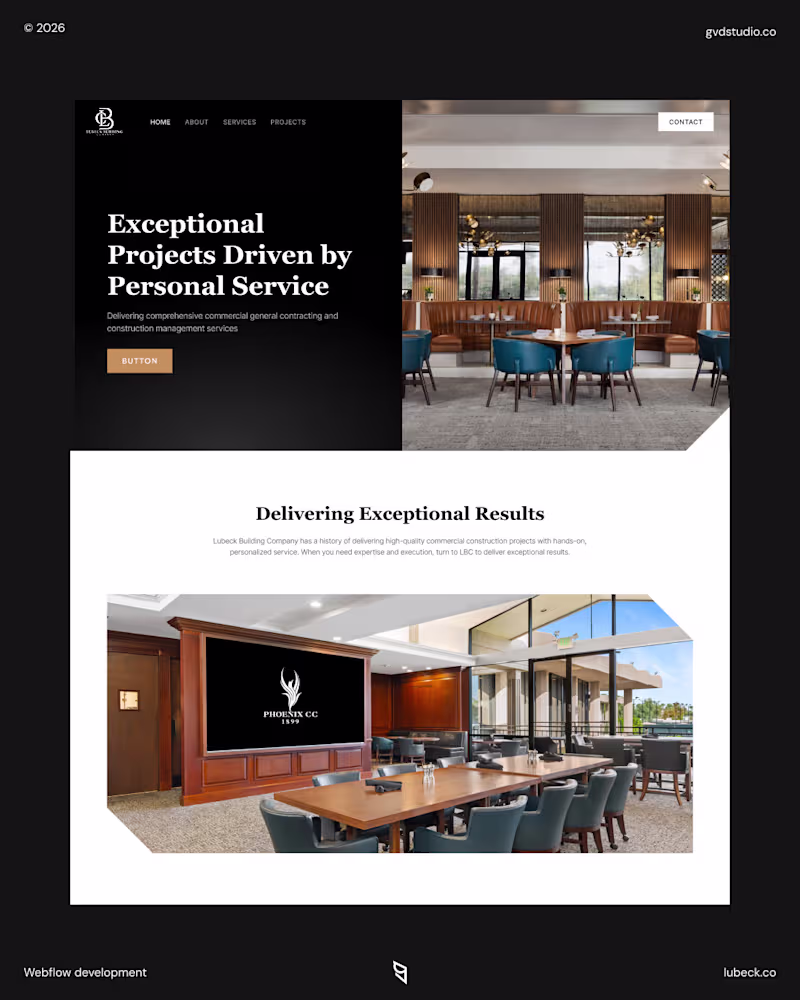 Cover image for Webflow build for Lubeck, a