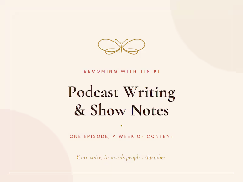 Cover image for Podcast Writing & Show Notes