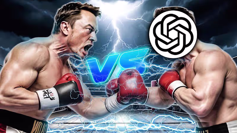 Cover image for Elon-Musk-vs-Open-AI - Thumbnail Design